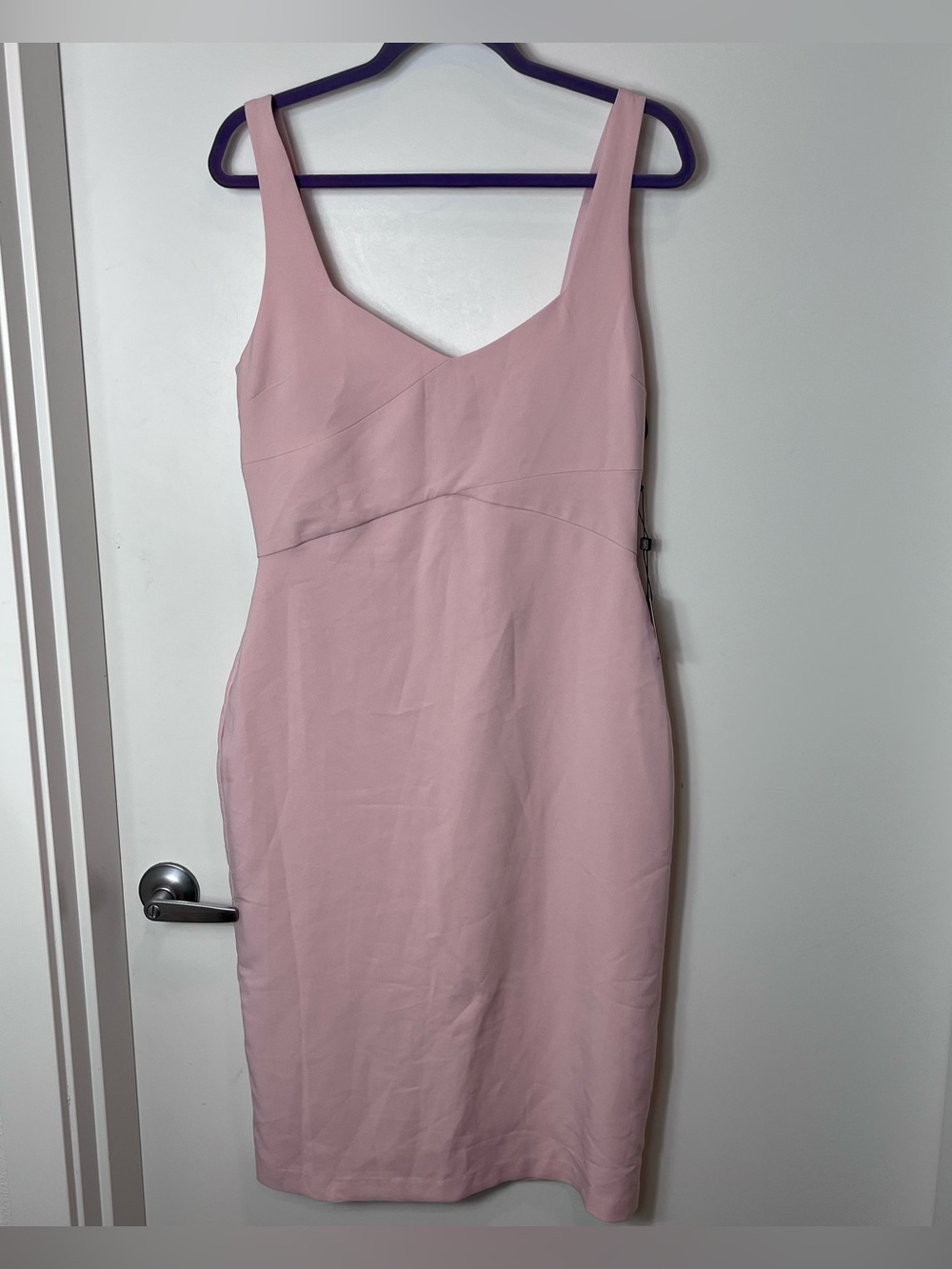 Laundry by Shelli Segal Pink Blush Dress NWT Sleeveless Sheath Dress Elegant 12